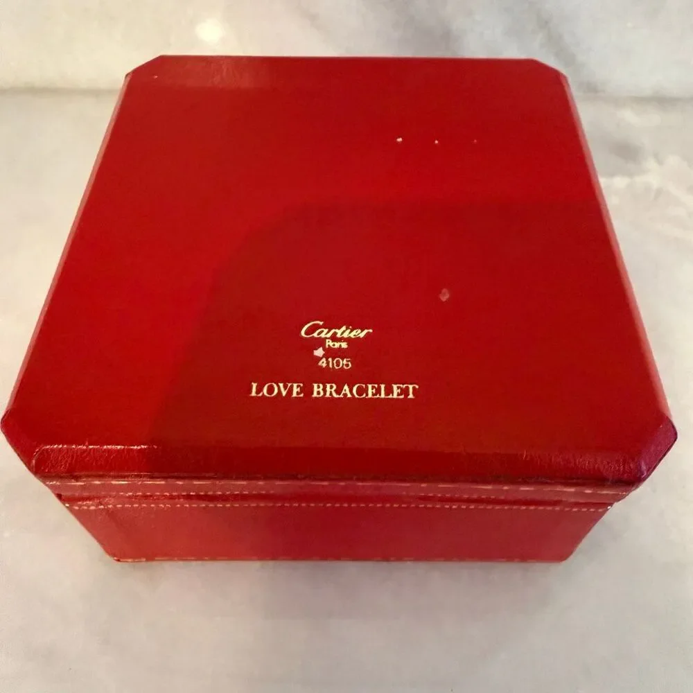 Vintage Cartier Paris Red Gold 4105 Love Bracelet Gift Box